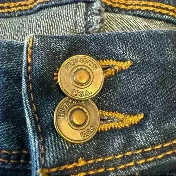 Hudson Womens jeans 25 Blue Collin Flap Skinny ankle dark wash denim poc… - Picture 9 of 17